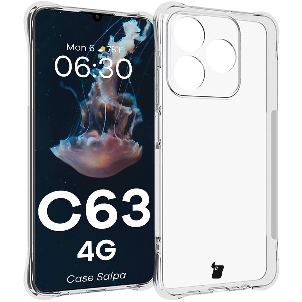 Przezroczyste etui Bizon Case Salpa do Realme C63 4G